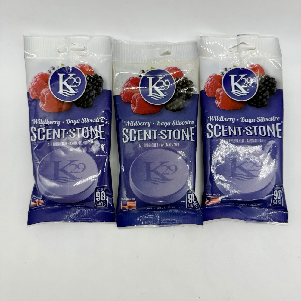 K29 Scent Stone Air Freshener Wildberry‎ Lot of 3 Long Lasting 90 Days USA